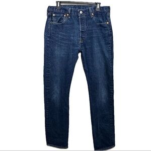 Levi’s 501 Original Fit Button Fly Jeans Mens 34x34 Blue Straight Leg Denim